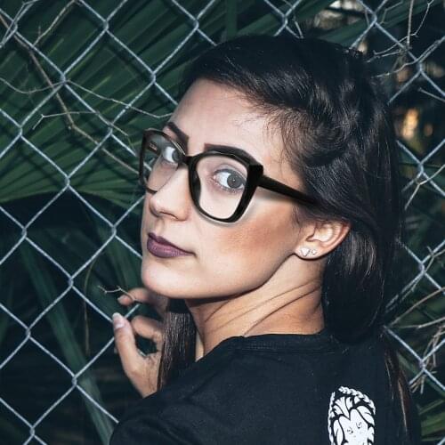 Belight Optical Fashion Cat Eye Shape Plano Lens Anti Blue TR90 Glasses Women Prescription Eyeglasses Optical Frame Eyewear 2001