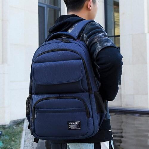 Large High School Bags for Teenage Boys Backpack Men Laptop Black Nylon Waterproof College Student Schoolbags 2021 New
