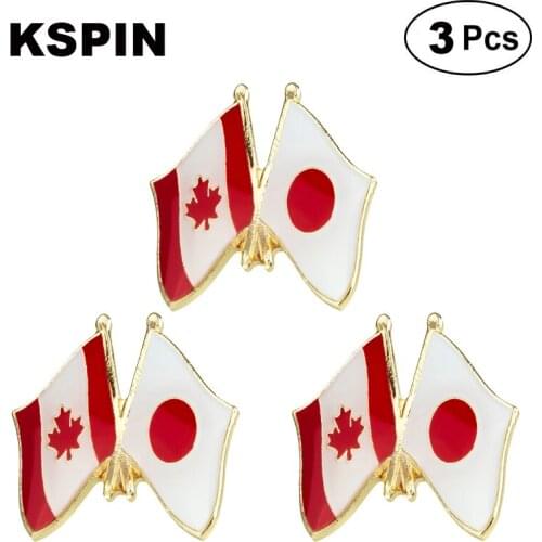 Canada & Japan Frendship Lapel Pin Brooches Pins Flag badge Brooch Badges