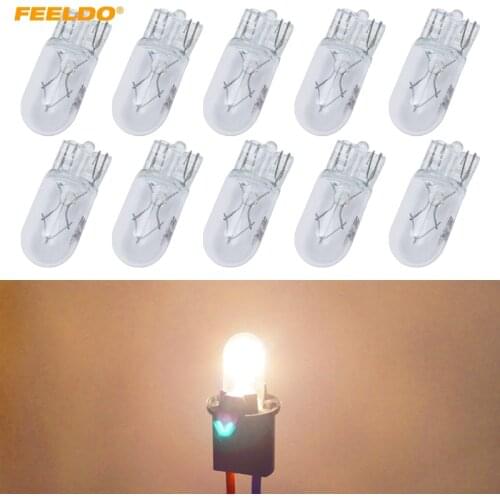 FEELDO 40Pcs Car T10 168 192 Wedge 12V 5W Halogen Bulb External Halogen Lamp Replacement Dashboard Bulb Light #AM2109