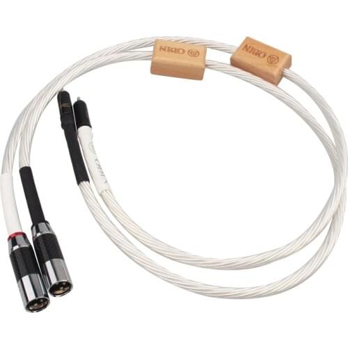 Hi-end Silver Plated Odin RCA To XLR Male & Female Cable HiFi Audio Line Rhodium Plug