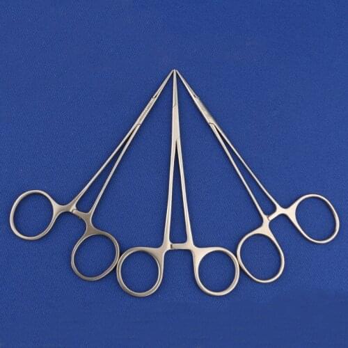 Stainless Steel Plastic Surgery Instruments Fine Double Eyelid Microscopic Hemostatic Forceps Surgical Tools Vascular Forceps He