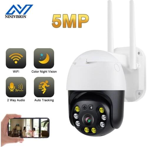 IP Camera 5MP HD Outdoor AI Automatic tracking Two Way Audio Wireless CCTV Security Surveillance Camera Full Color Night Vision