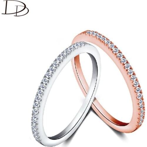 DODO White/Rose Gold-Color Rings For Women Engagement Minimalist Ring Stainless Steel Bagues Accesorios Anillo Mujer Dd502