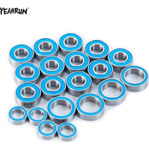 YEAHRUN 20pcs Ball Bearings Kit Rubber Sealed on Two Sides Chrome Steel For All Tamiya TT-01 RC Car Upgrade Parts