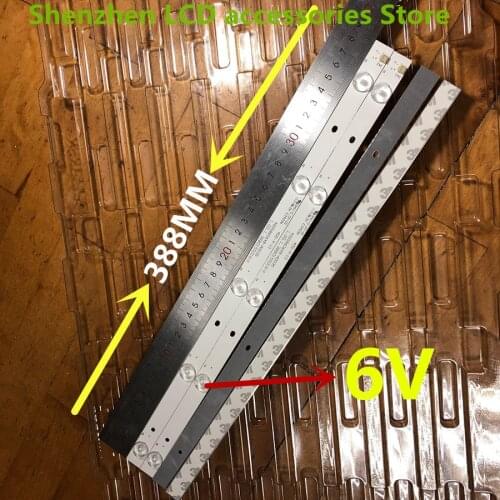 6Pieces/lot FOR 400S8606X8-A0035 LCD backlight lamp bar E34036 40S-4-10 100%NEW 5LED 388MM