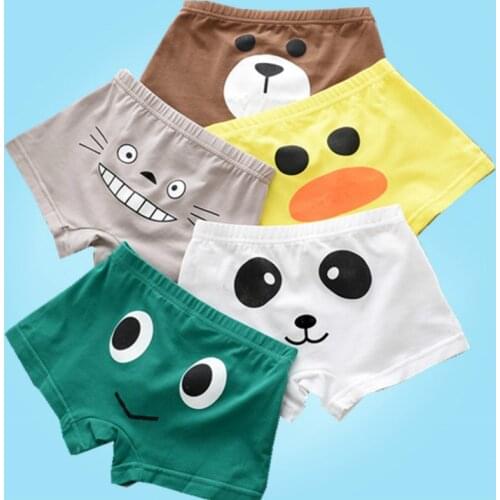 2018 New 6Pc/lot Boys Underwear 5 Styles Cotton Kids Thong Briefs Puberty Underpants 2-12 Year Teenages Wearing Undies Panties