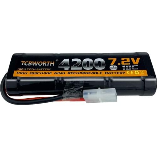 New 7.2V 10C 4200mAh NiMH Replacement RC Battery with Tamiya Discharge Connector for RC Toys Racing Cars Boat Aircraft Free Ship