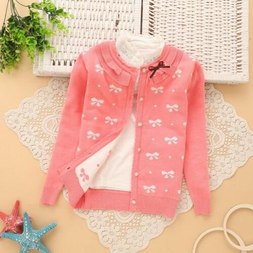 6-14 years girls cotton cardigan girls' sweaters 2016 spring new style children sweater K501