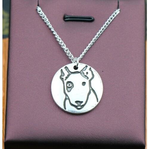Handmade cartoon retro Bull Terrier necklace animal dog pendant jewelry