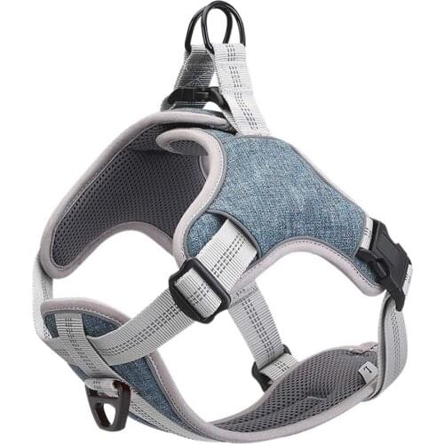 Dog Harness No Pull Reflective Vest Harness with 2 Metal Leash Hooks Adjustable Soft Padded Pet Vest for Small Medium Large Dogs