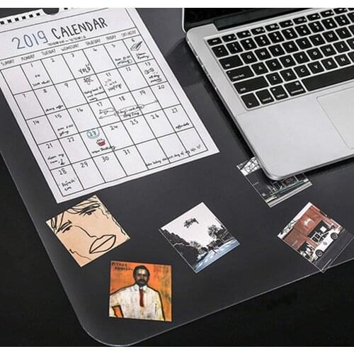80x40cm Clear Protector Desk Mat Desktop Pad PVC Student Writing Pad Smooth Mouse Mat Waterproof Transparent Table Pad Desk Mat