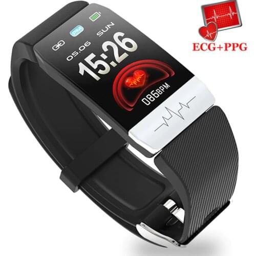ECG PPG Smart Watch Fitness Tracker Waterproof Heart Rate Monitor Smart Band Blood Pressure Smart Bracelet for IOS Android Fit