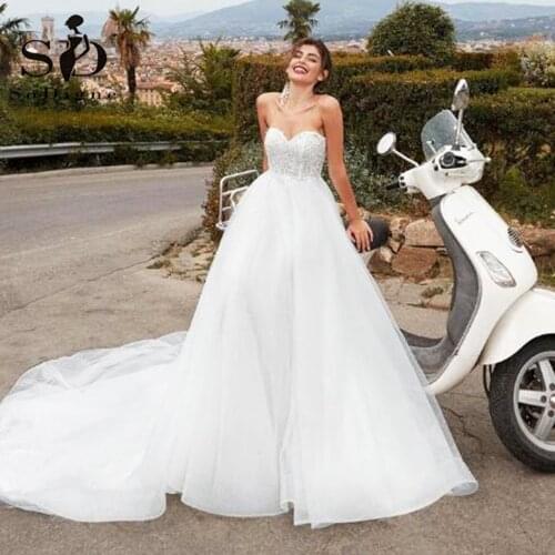 SoDigne Wedding Dresses With A Train