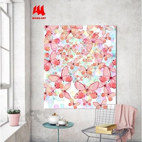 WANGART Abstract Art Nordic Poster Prints Surrealism Butterfly Animal Canvas Painting Wall Pictures For Living Room Home Decor
