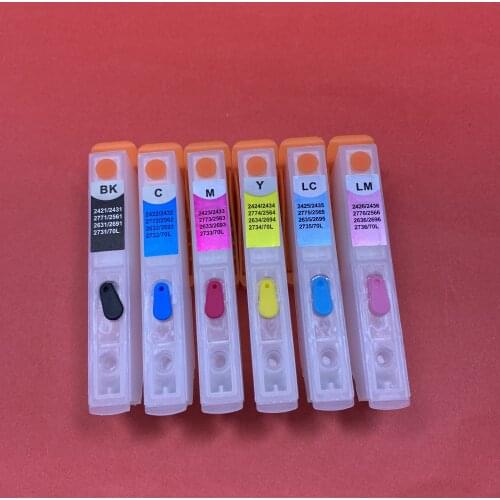 YOTAT Empty refillable ink cartridge T2431 - T2436 For Epson EXPRESSION PHOTO XP-750/XP-850/XP-950 (Europe)