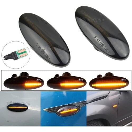 1Pair LED Car Side Marker Lights Repeater Signal Lights For SMART FORFOUR Renault KOLEOS Nissan X-Trail T31 QASHQAI NP300