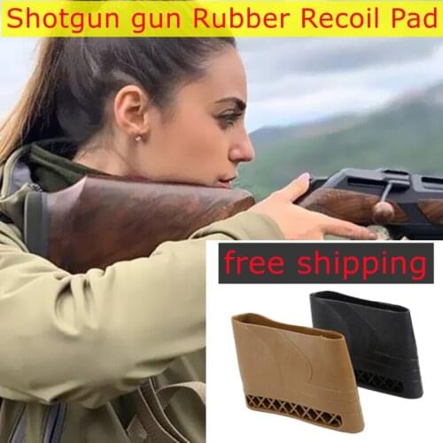 1pcs Hunting Rifle Rubber Recoil Pad Hunting Gun Protection Rubber Slip On Recoil Pad Protector Shooting Accessories Butt Pads