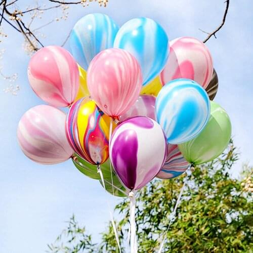 10pcs 12inch Painting Agate Balloon Colorful Cloud Air Balloon Birthday Party Ballon Wedding Decoration Balony Air Helium Globos