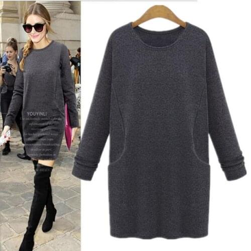 2020 Long Sleeve Vestidos Femininos Vintage Casual Dress,Women Autumn Winter Dresses Plus Size Clothing XS- 5XL 6XL