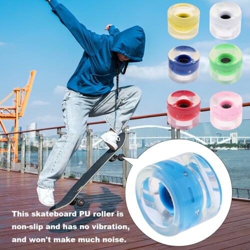 4pcs Skateboard Wheels Longboard PU High Elasticity Flashing Rollers Skateboard Flashing Wheels Skateboard Replacement Parts