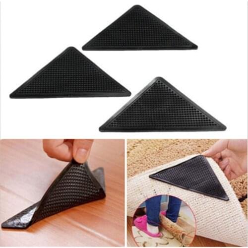 4pc/set Carpet Pad Non Slip Tri Sticker Anti Slip Mat Pads Anti Slip Bedroom Living Room Tea Table Rugs 2019 Antiskid Mats