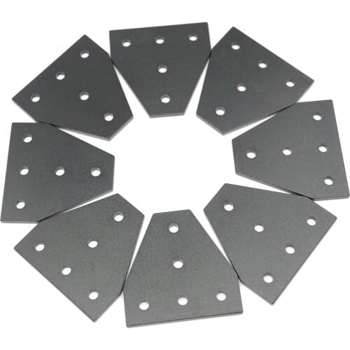 Befenbay 8pcs/lot 5 holes 90 degree Joint Board Plate T Shape Corner Bracket connection Joint Strip for 2020 Aluminum profile