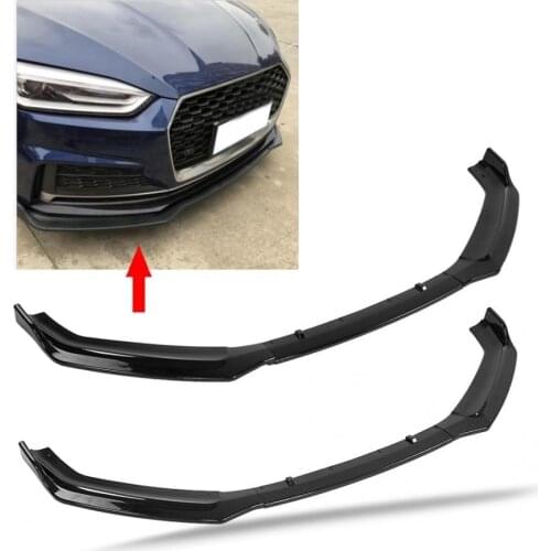 Car Front Bumper Canard Lip Splitter Body Shovels for Audi A5 S-Line B9 - ABS car accessories