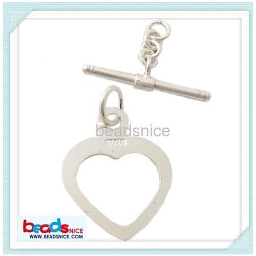 Beadsnice ID 24937 hot sale factory price toggle clasps heart of 925 silver wholesale jewelry