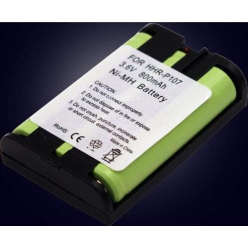 Free shipping 3.6v 800mah ni-mh battery pack for HHR-P107 cordless phone P107 battery rechargeable battery