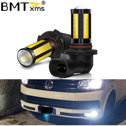 BMTxms 2Pcs Canbus For VW Multivan Transporter Caravelle T5 T5.1 T6 (2003-2019) Vehicle LED Fog Lamp Front Foglight No Error