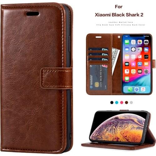 Leather Flip Case For Xiaomi Black Shark 2 Card Holder Silicone Case Wallet Cover For Xiaomi Black Shark 2 Pro Business Case