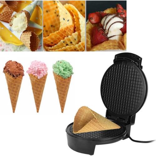 Electric Crispy Egg Roll Maker Omelet Sandwich Iron Crepe Baking Pan Waffle Pancake Oven DIY Ice Cream Cone Machine EU Plug 220V