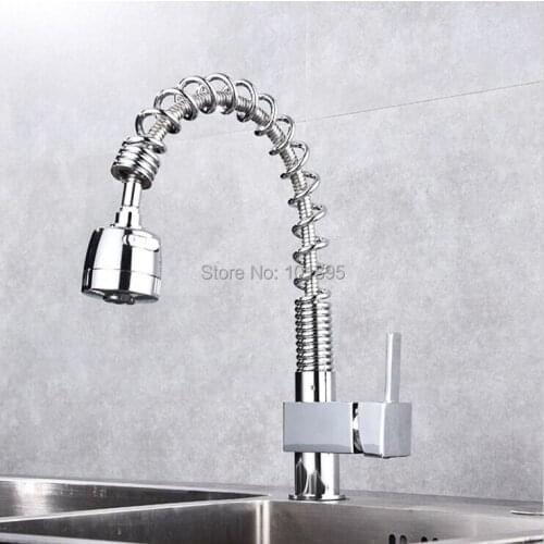 Chrome Plated of Cold & Hot Water Pull Out Brass Faucet