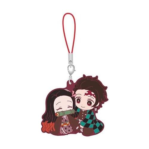 Bandai Genuine Gacha Toys Demon Slayer Tanjirou and Nezuko Kochou Shinobu Tokitou Muichirou Mitsuri Obanai Action Figure Charms