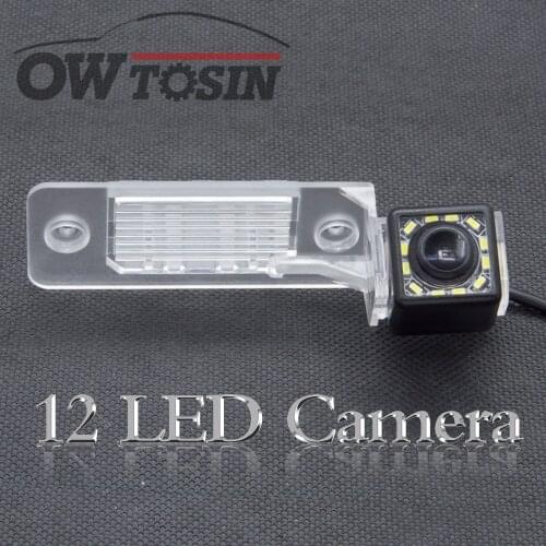 12 LED light Car Rear View Camera For VW Tiguan Touareg POLO Sedan Santana Passat Car Parking Reverse Waterproof Night Vision