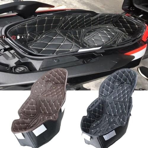 KODASKIN Leather Motorcycle Seat Bucket Pad Storage Box Rear Trunk Cargo Liner Protector Accessories for adv150 ADV 150