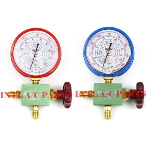 High / Low Pressure Manifold Gauge R134a R404a R22 R410a Manometer with Valve A/C Air Conditioning
