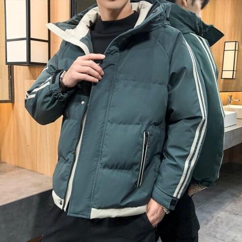 Mens Cotton-padded Jacket Winter 2021 New Korean Loose Large Size Warm Hooded Coat Ropa De Invierno Para Hombre Men Clothing