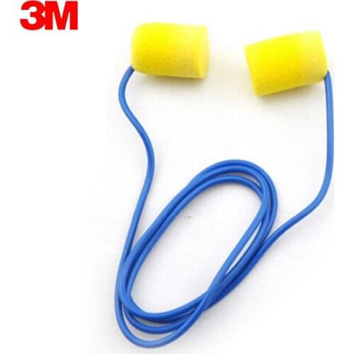5pair Authentic 3M 311-1101 Slow Rebound PVC Foam Soft corded EarPlugs Anti-noise sleeping swimmingReduction Protective earmuffs
