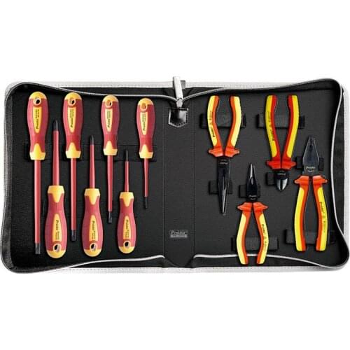 11-piece set of Proskit PK-2802 VDE 1000V high voltage insulation tool set, electrician special insulated screwdriver pliers