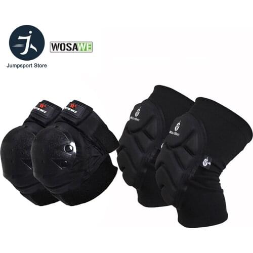 WOSAWE 4Pcs/set Motorcycle Elbow & Knee Pads Skateboarding Cycling MTB Knee Protector Riding Ski Protective Knee Guard Support