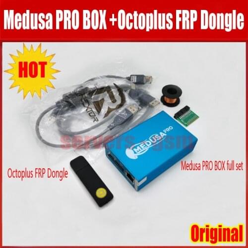 NEW 100% ORIGINAL Medusa PRO Box Medusa Box +Octoplus frp Dongle+JTAG Clip MMC For LG For Samsung For Huawei with Optimus cable