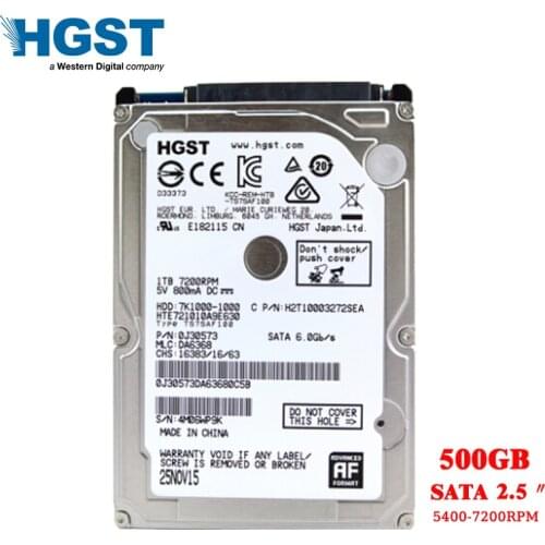 HGST Brand Laptop PC 2.5 "500GB SATA2/sata3 1.5GB/s Notebook hdd hard disk drive 2mb/8mb 5400-7200RPM disco duro free shipping