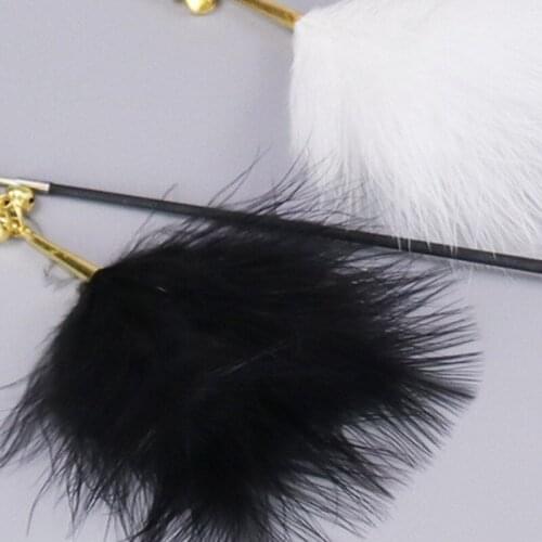 Tease Cats Stick Cat Feather Stick Interactive Toy Flexible Kitten Feather Toy Training With Bells Pet Supplies Steel Wire Toy