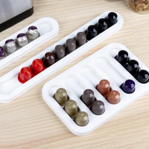 Nespresso Coffee Capsule Holder Coffee Pod Storage Shelves Capsules-Adhesive Rack Kitchen Baking Capsule Stand Organization Pod