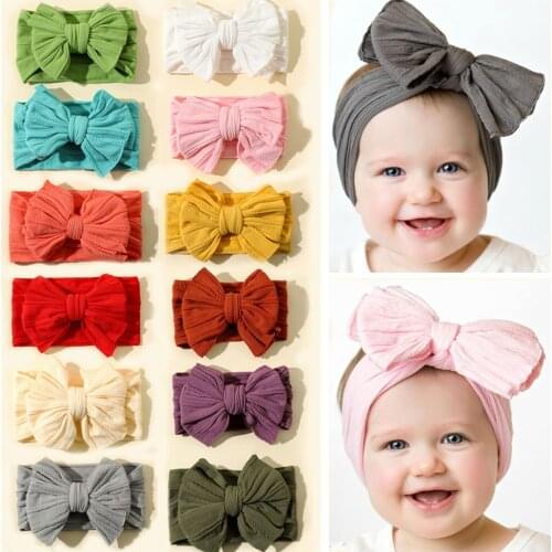 3pcs/set Twisted Cable Design Turban Kids Headware Baby Hair Accessories Baby Hair Band Set Bow Elastic Headbands For Girls