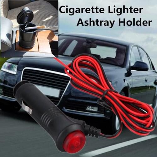12-24V Motorcycle Car Motorbike Cigarette Lighter 1.5m Power Plug Socket Outlet Interior Part