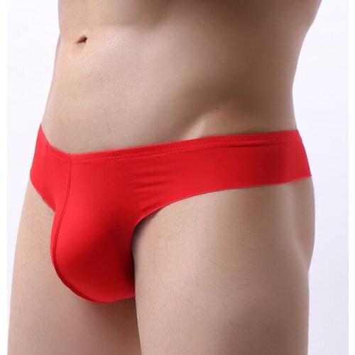 Mens Sexy Gay Underwear Thongs and G Strings Low Rise Male Lingerie Bikinis Penis Bulge Pouch Underpants