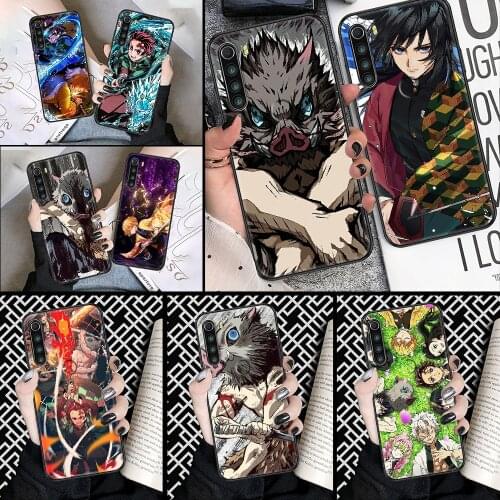 Anime Demon Slayer Phone case For Xiaomi Redmi Note 7 7A 8 8T 9 9A 9S 10 K30 Pro Ultra black trend waterproof silicone back